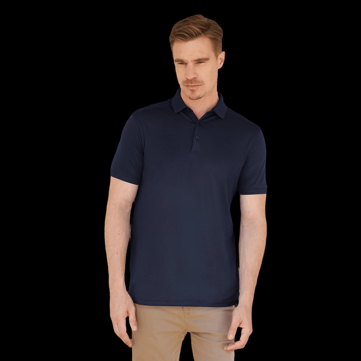 Stretch polo shirt with wicking finish (slim fit)