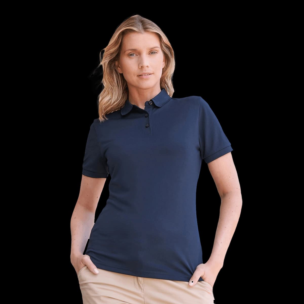 Women’s recycled polyester polo shirt