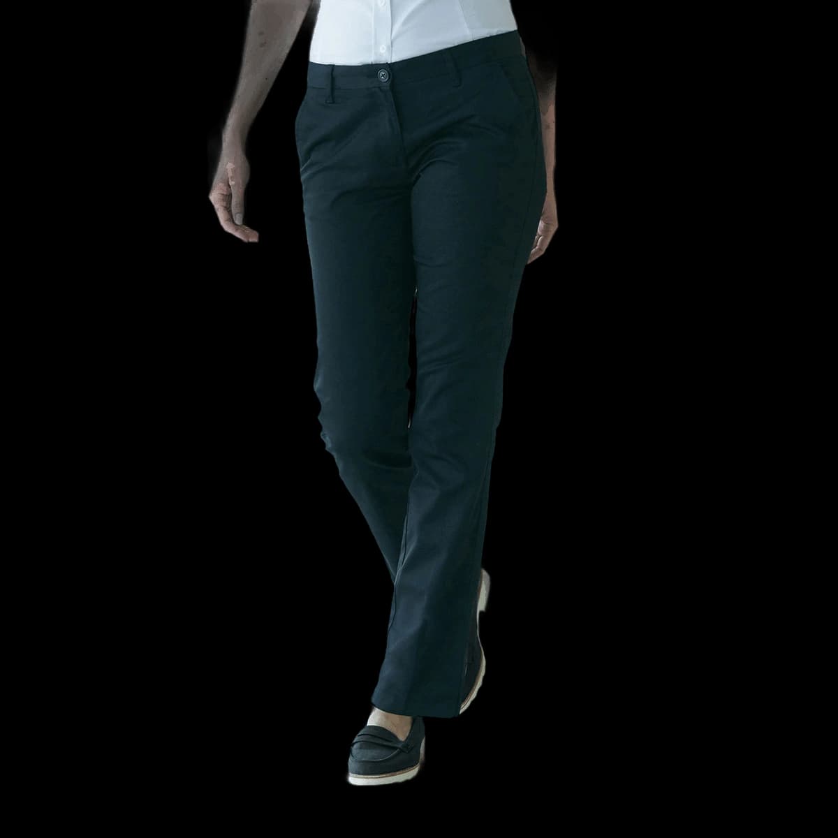Women's 65/35 flat fronted chino trousers