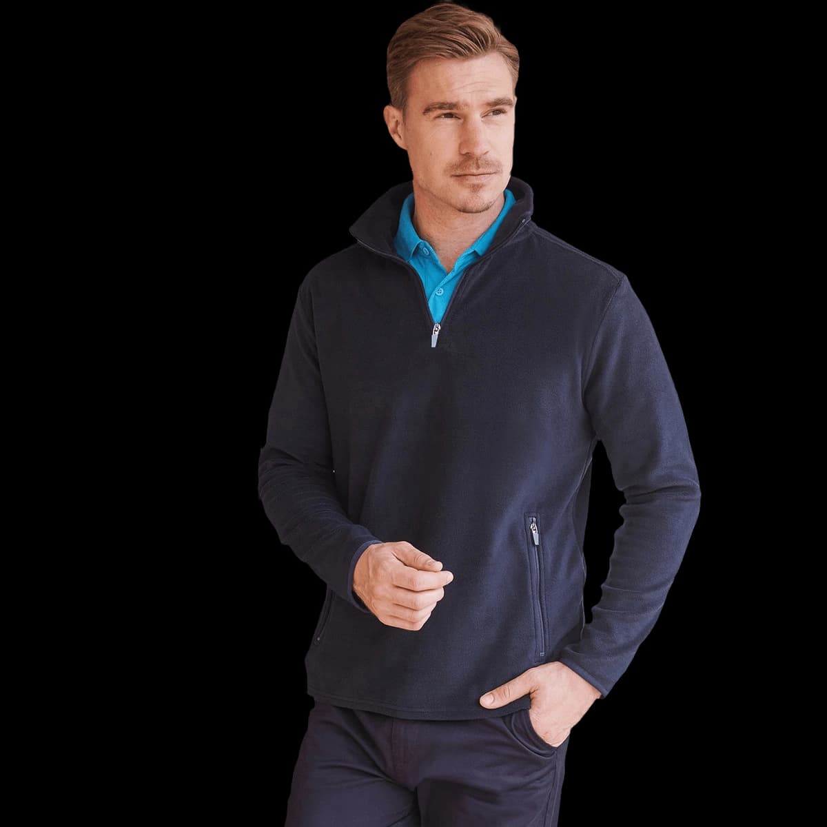 ¼ zip microfleece jacket