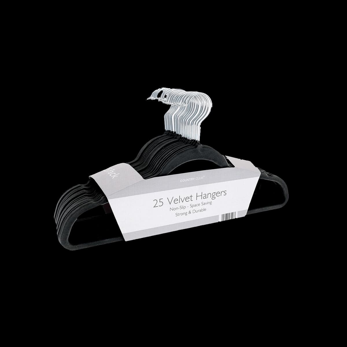 Velvet-effect coat hangers (25-pack)