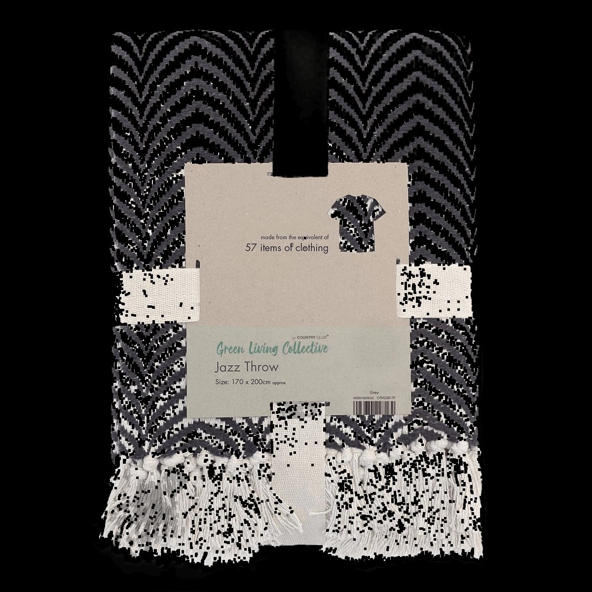 Recycled mixed-fabric throw