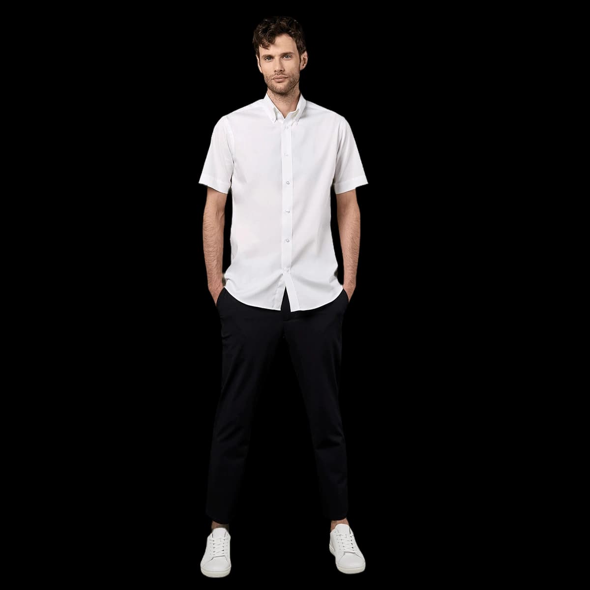 Premium Oxford shirt short-sleeved (tailored fit)