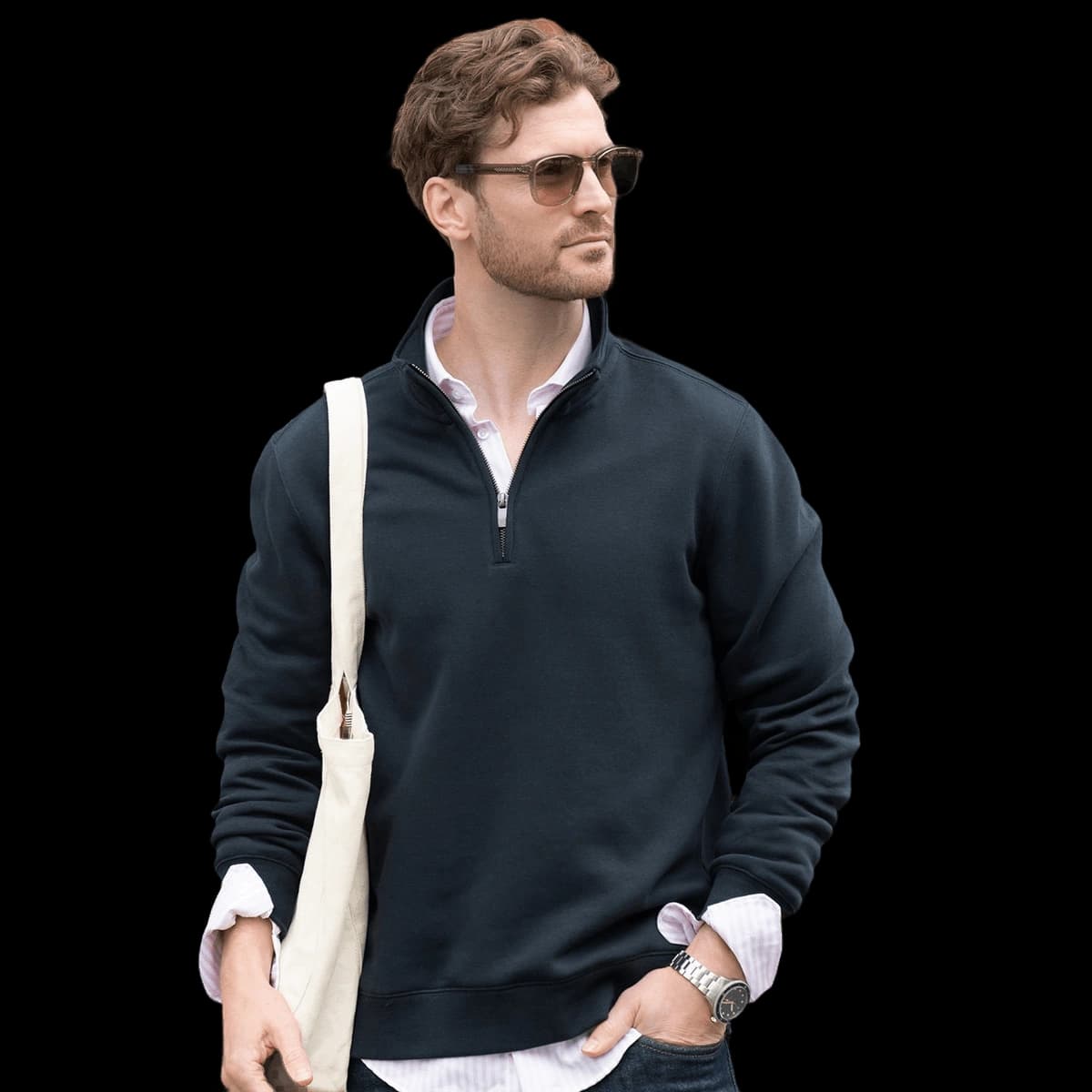 Glendale unisex 1/4-zip sweatshirt