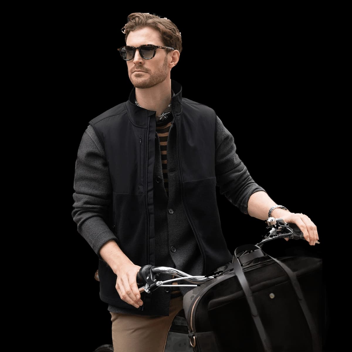 Highland - Fashionable yoke fleece vest