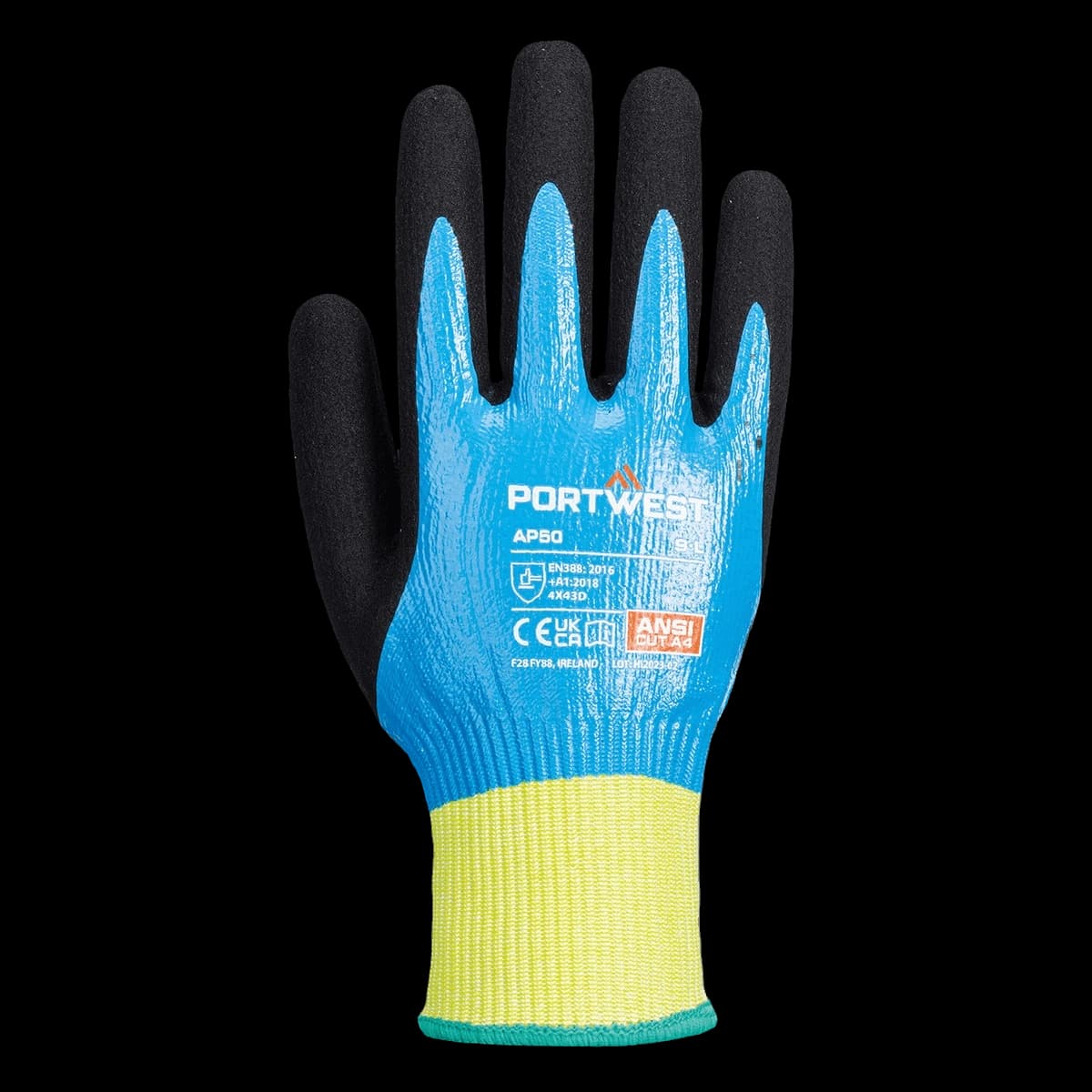 Cut D13 Nitrile aqua gloves (AP50)