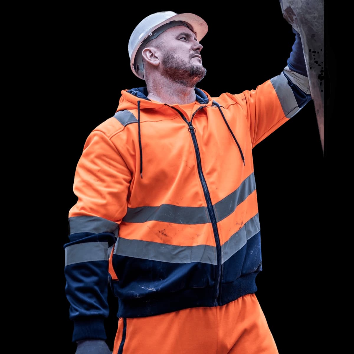 Pro hi-vis full zip hoodie