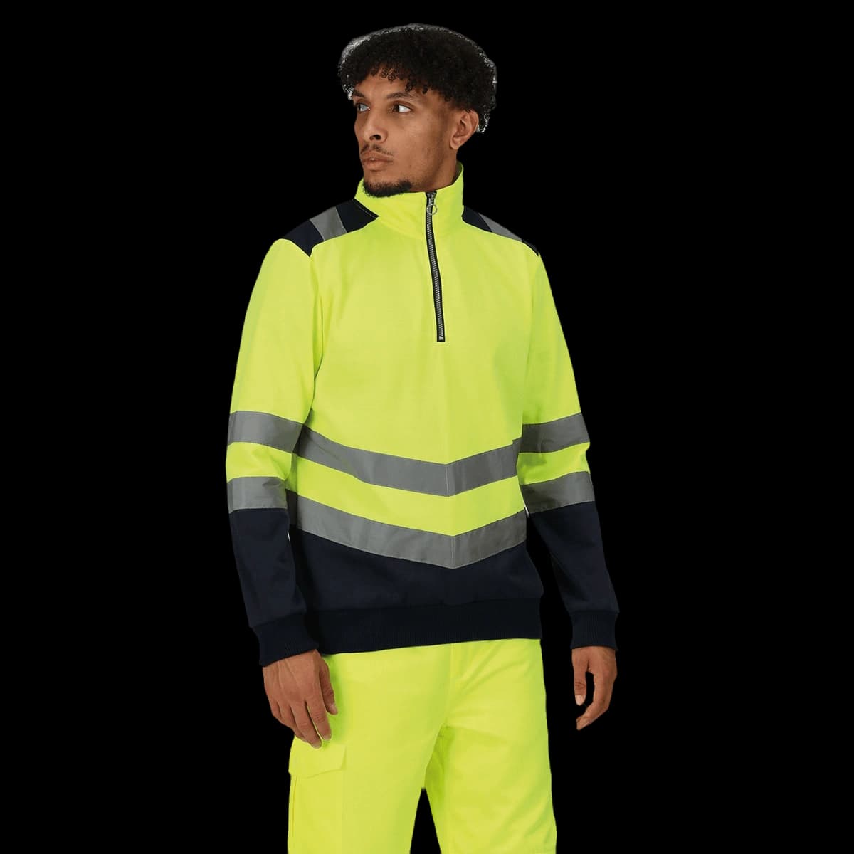 Pro hi-vis ¼-zip sweatshirt