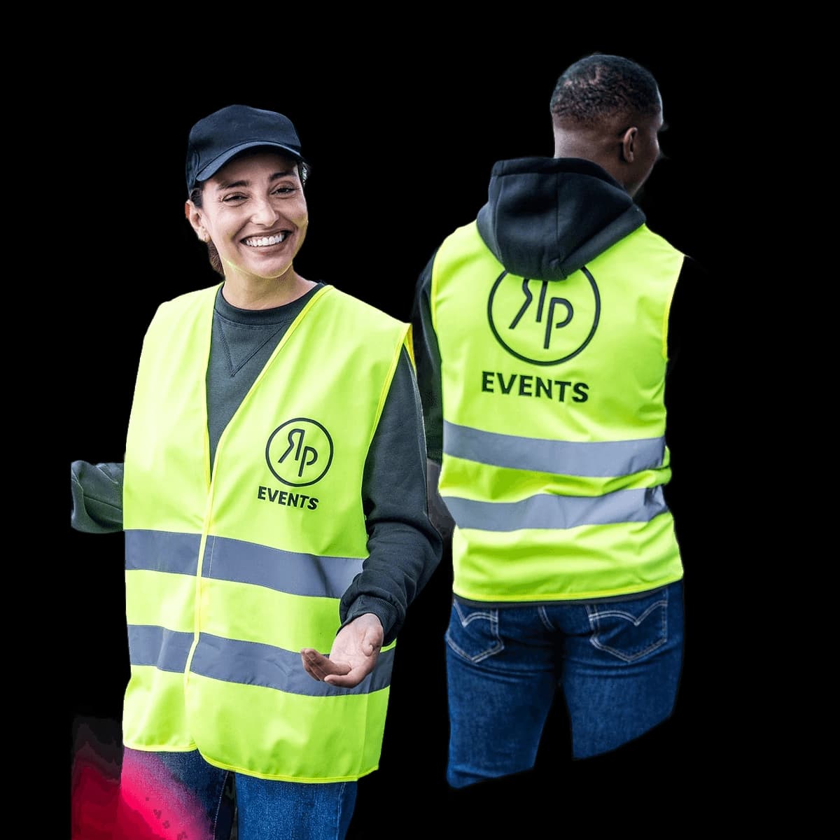Pro hi-vis two-band easy print vest