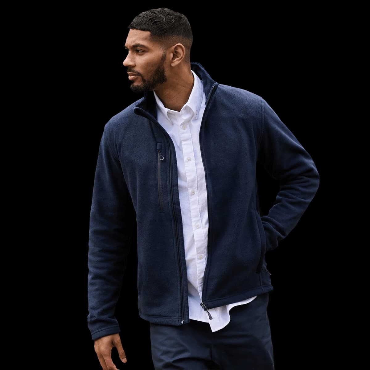 Honestly Made recycled full-zip fleece