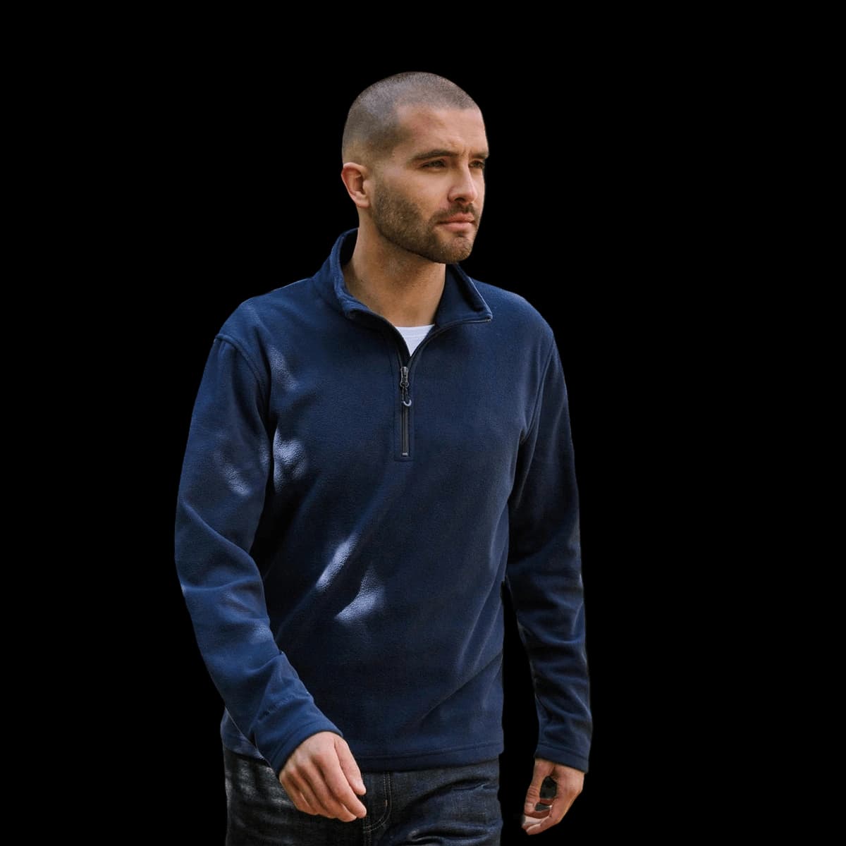 Honestly made recycled half zip fleece