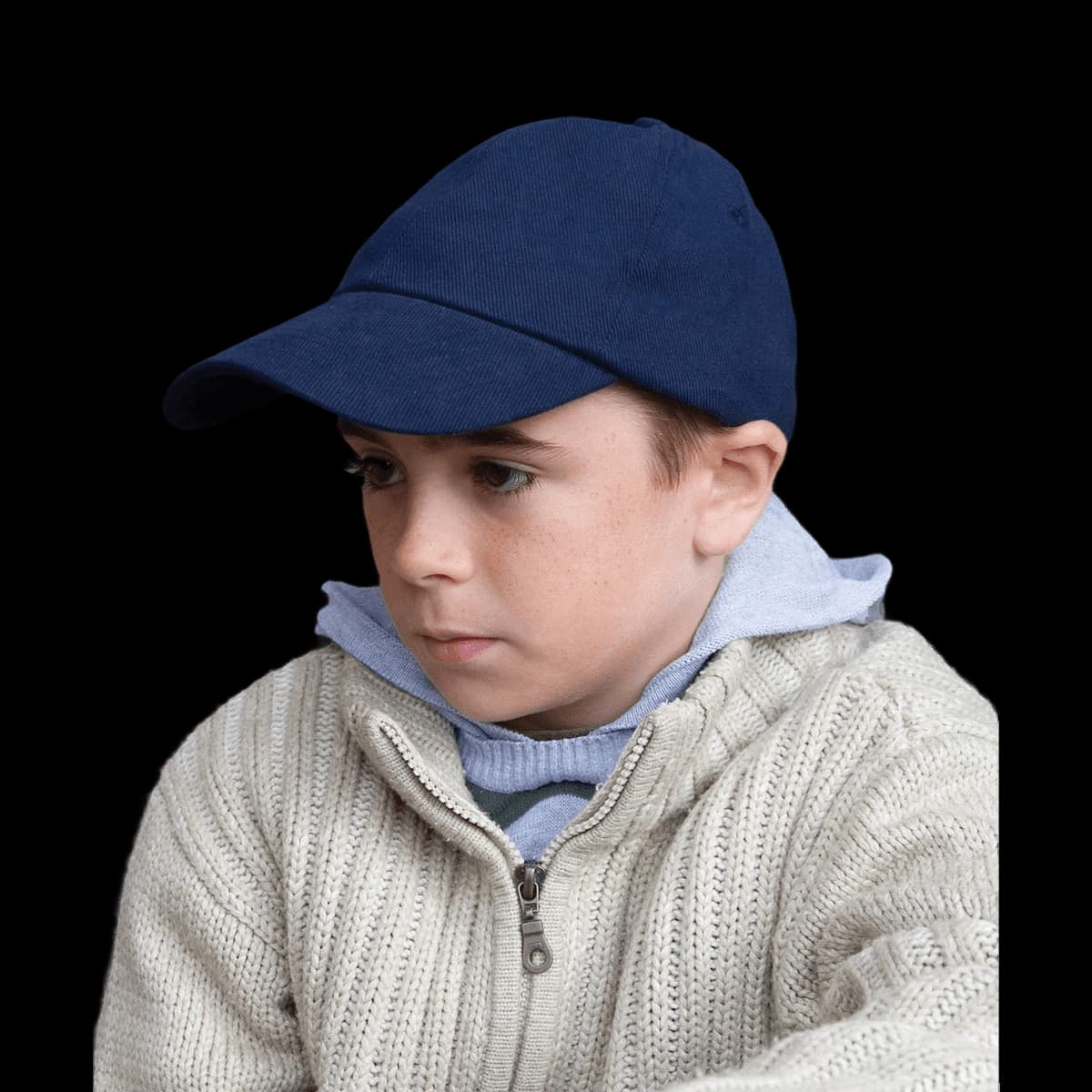 Junior low-profile heavy brushed cotton cap