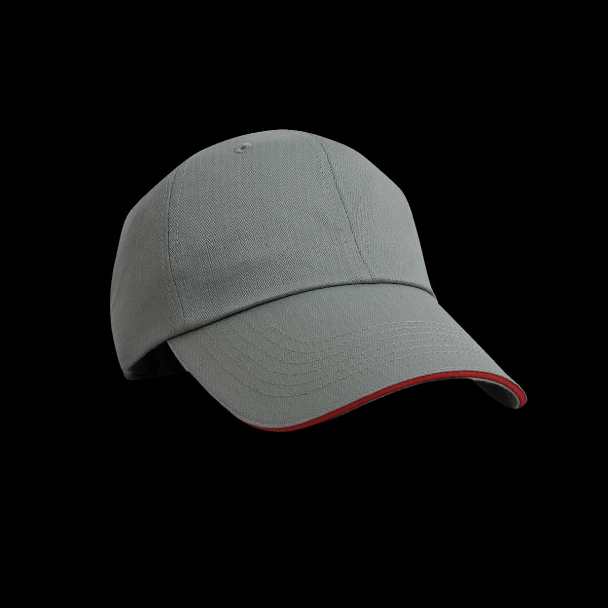 Herringbone cap with sandwich peak