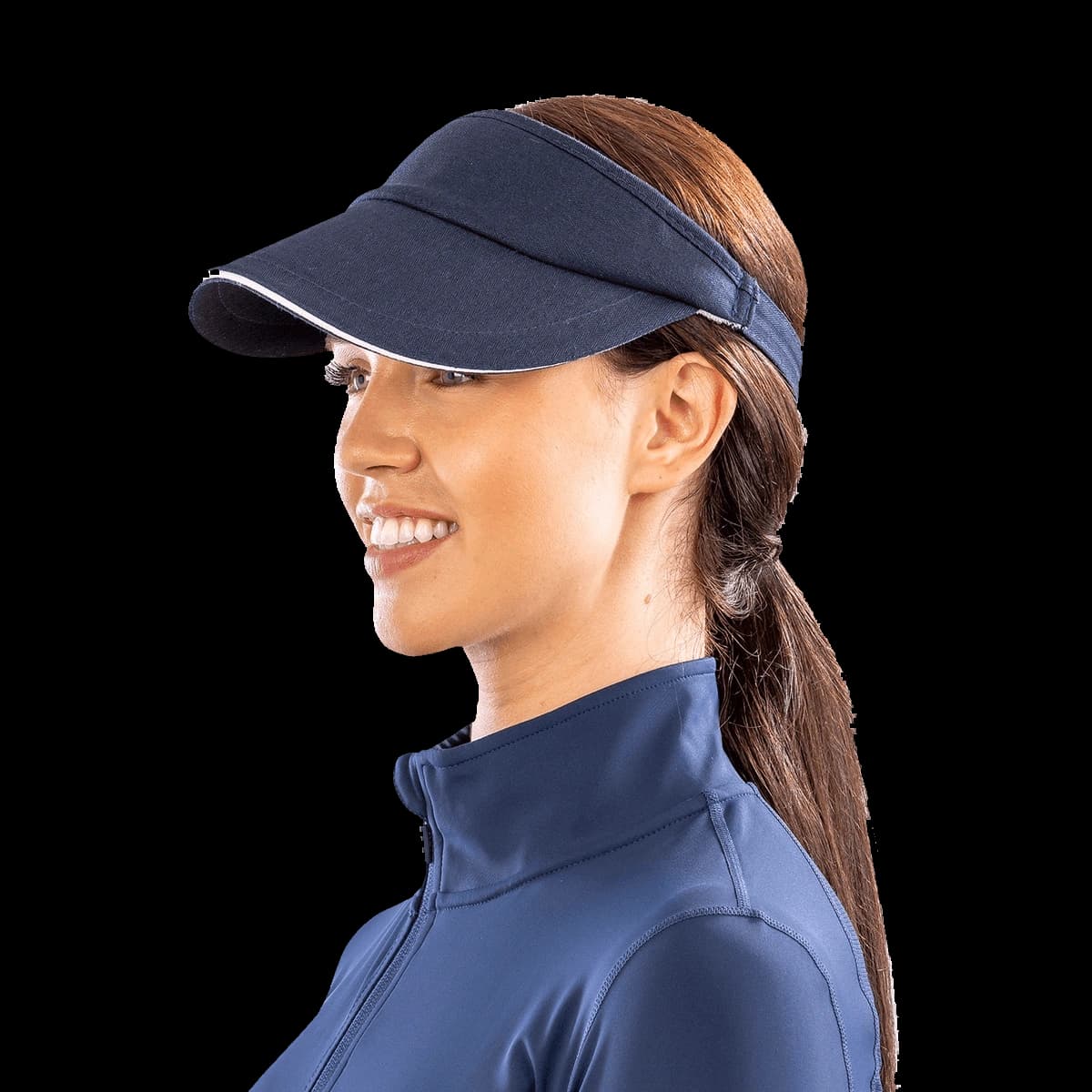 Herringbone sun visor with sandwich peak