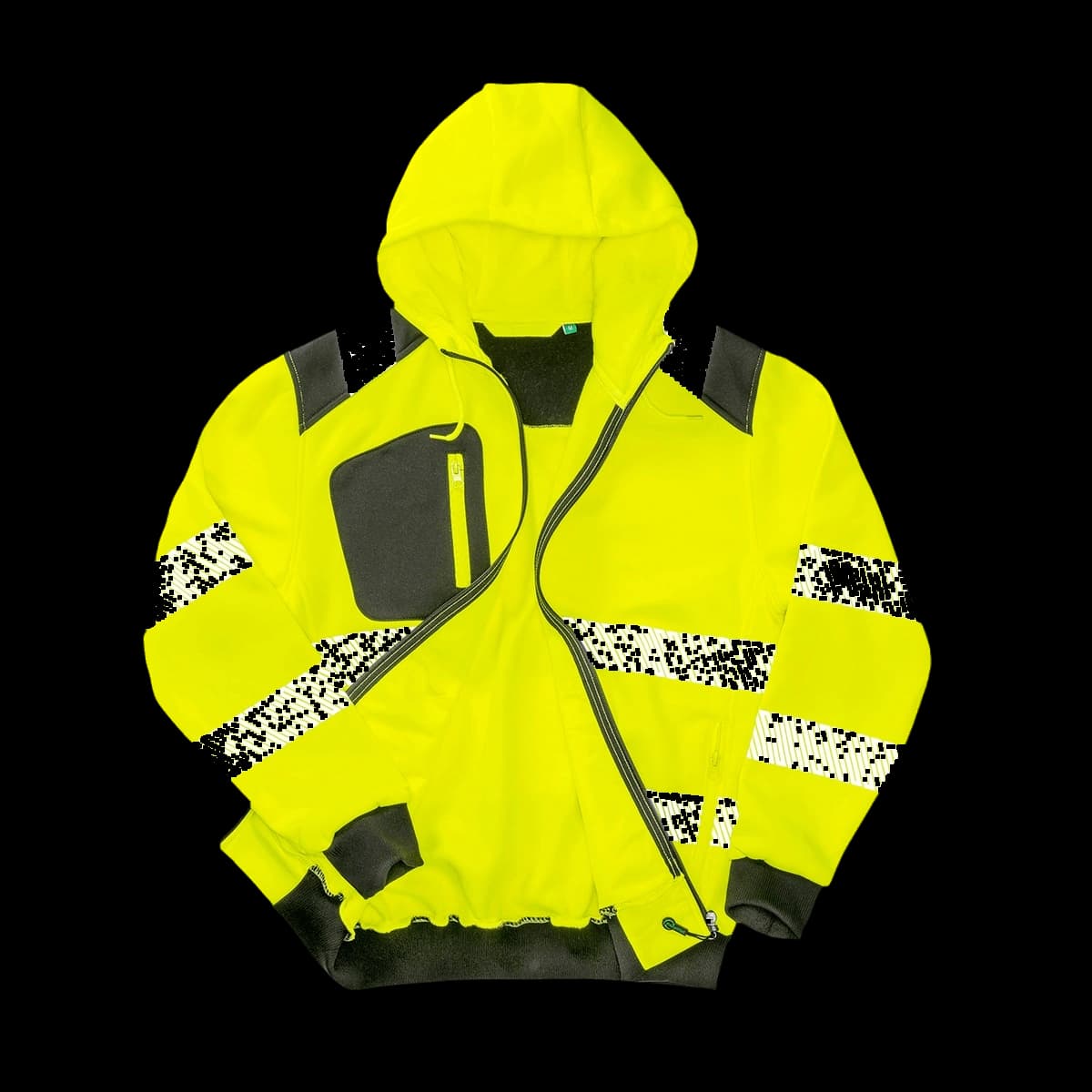 Recycled robust zipped safety hoodie