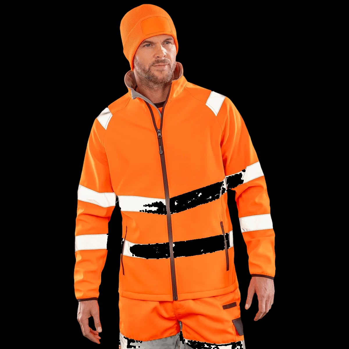 Recycled 2-layer printable safety softshell