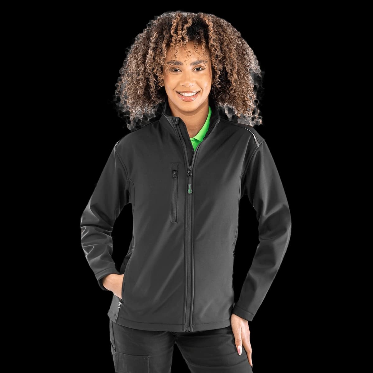 Women's recycled 3-layer printable softshell jacket