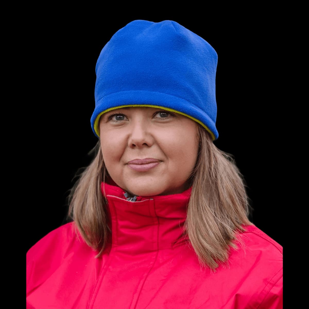 Reversible fleece skull hat
