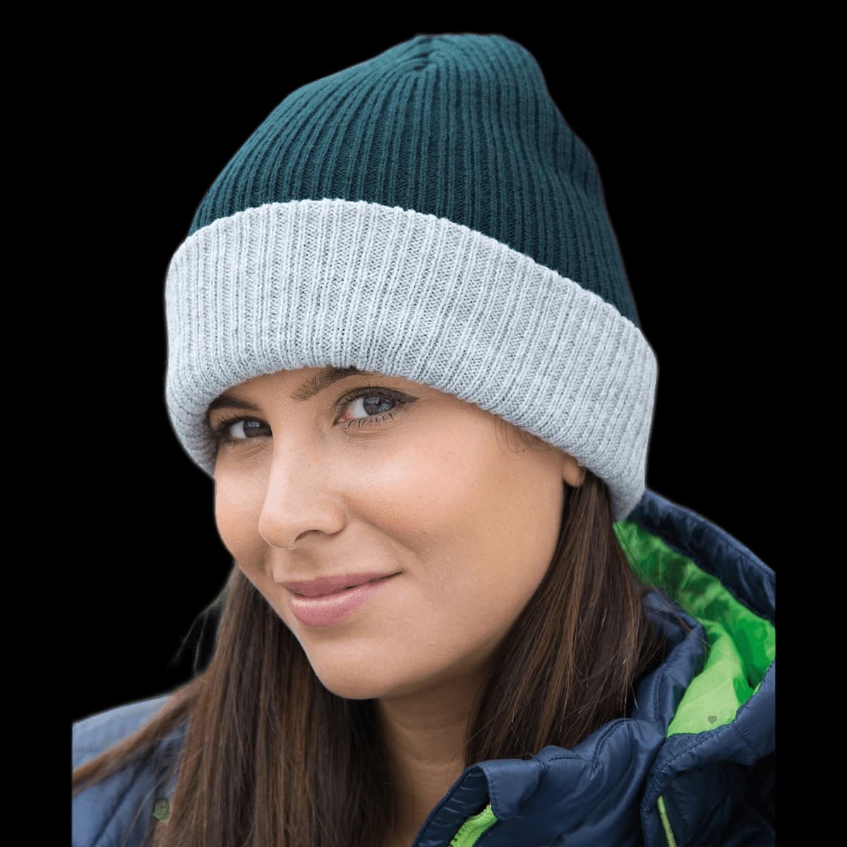Double-layer knitted hat
