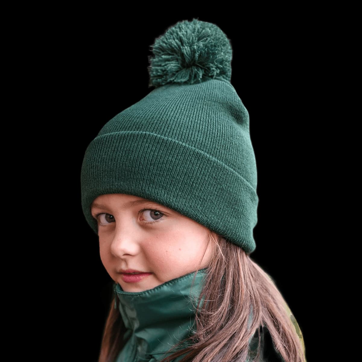 Junior pom pom beanie