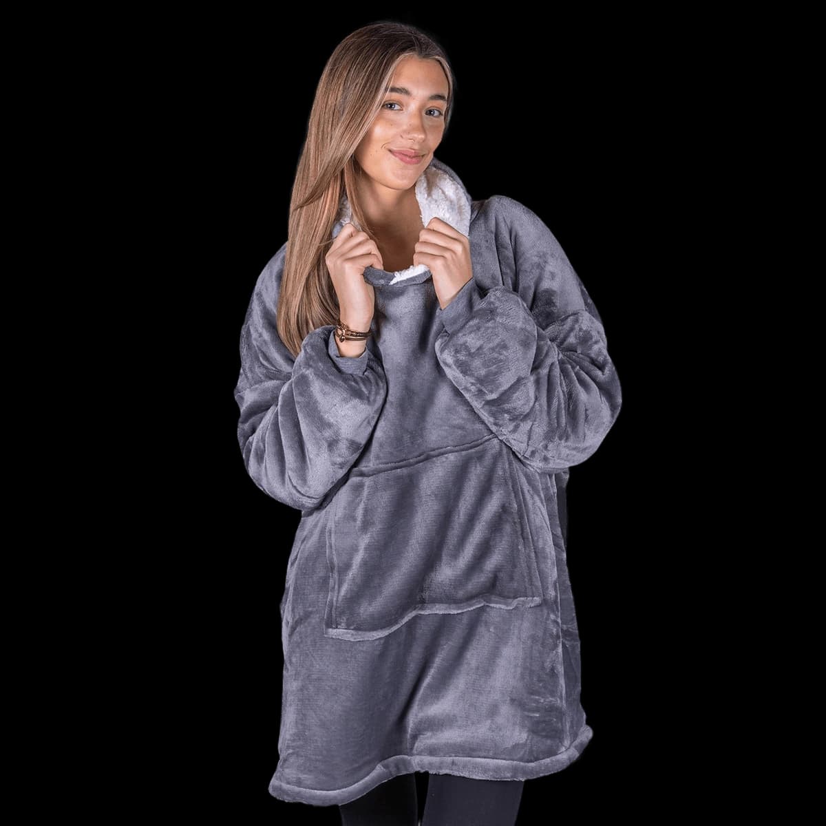 The Ribbon oversized cosy reversible sherpa hoodie