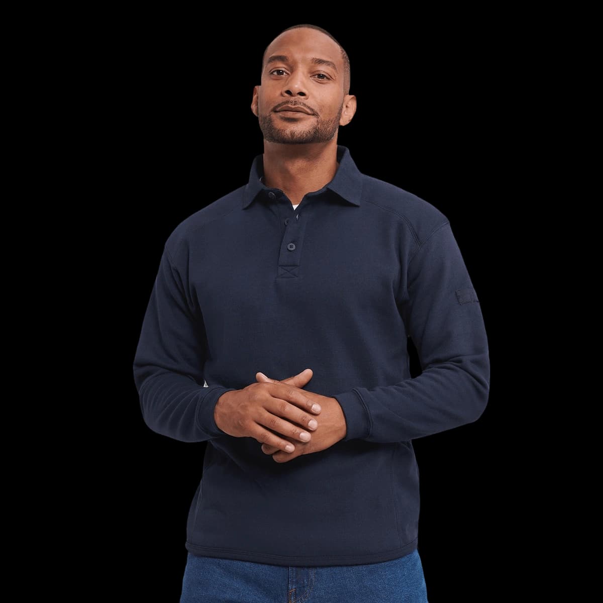 Heavy-duty collar sweatshirt