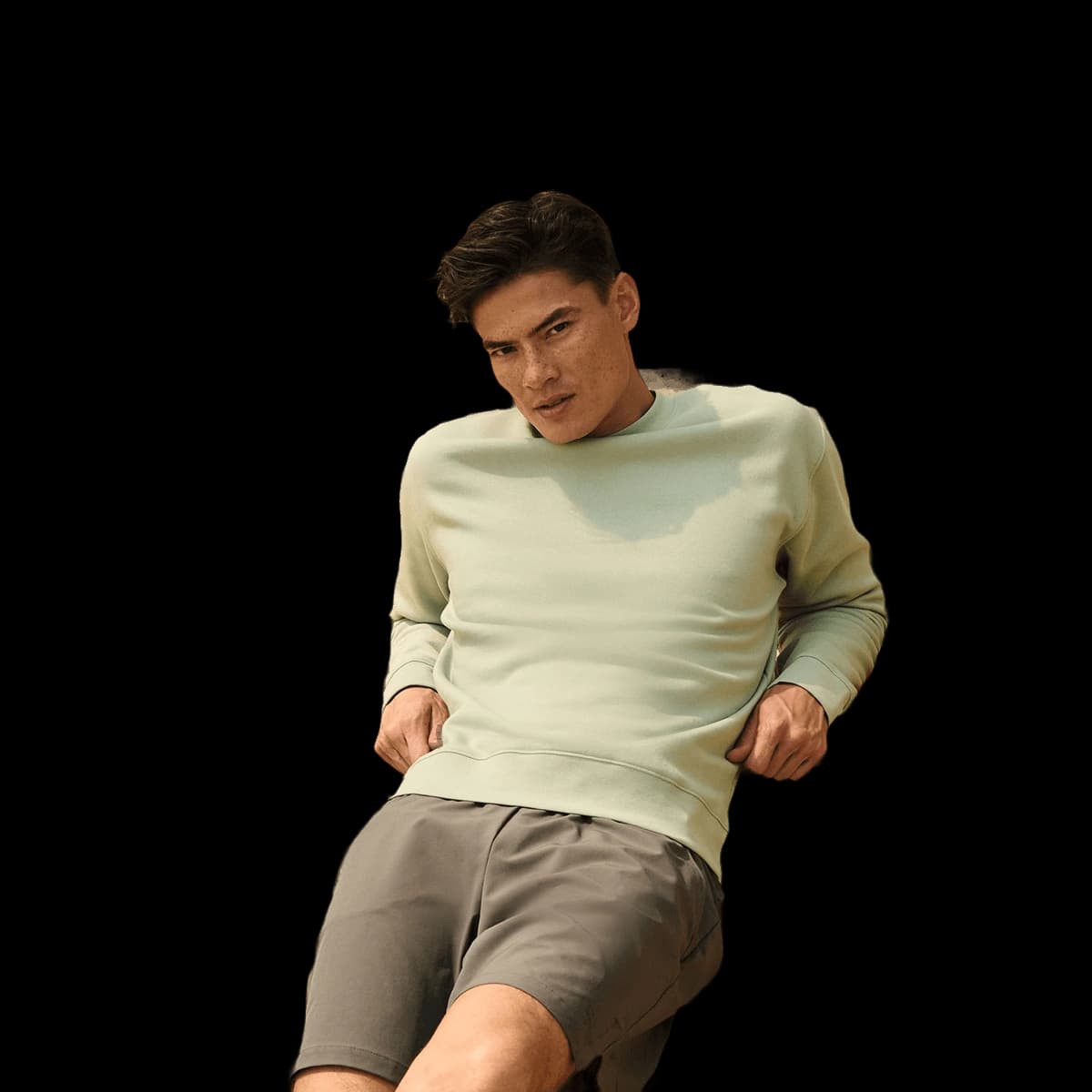 Set-in sleeve sweatshirt