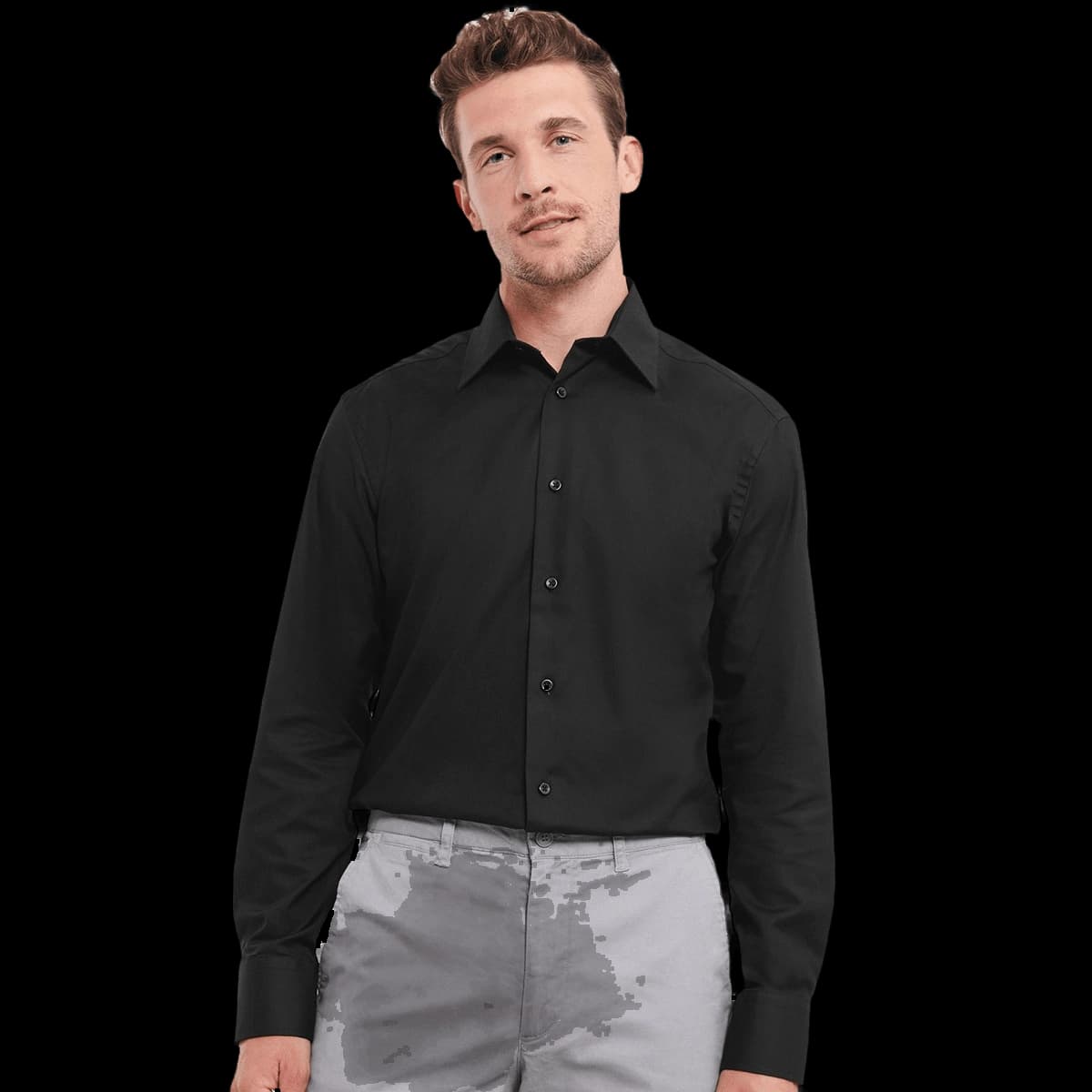 Long sleeve easycare tailored Oxford shirt