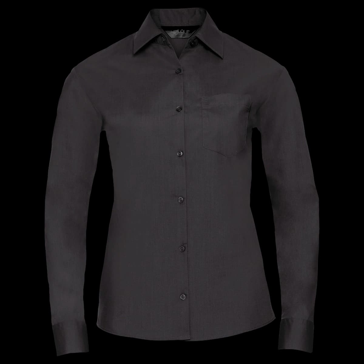 Women's long sleeve polycotton easycare poplin shirt