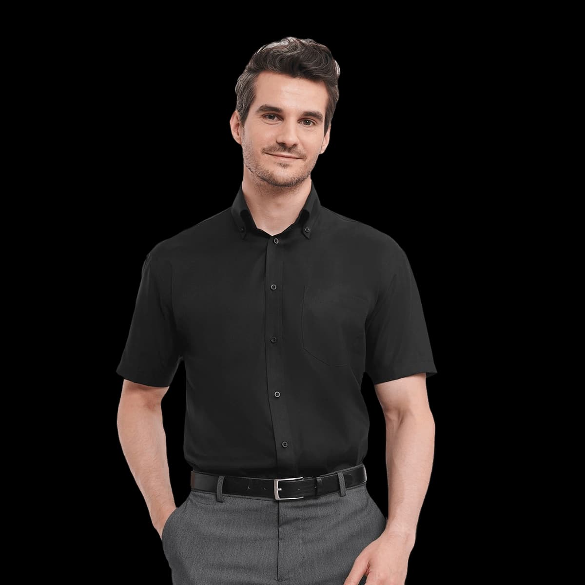 Short sleeve ultimate non-iron shirt