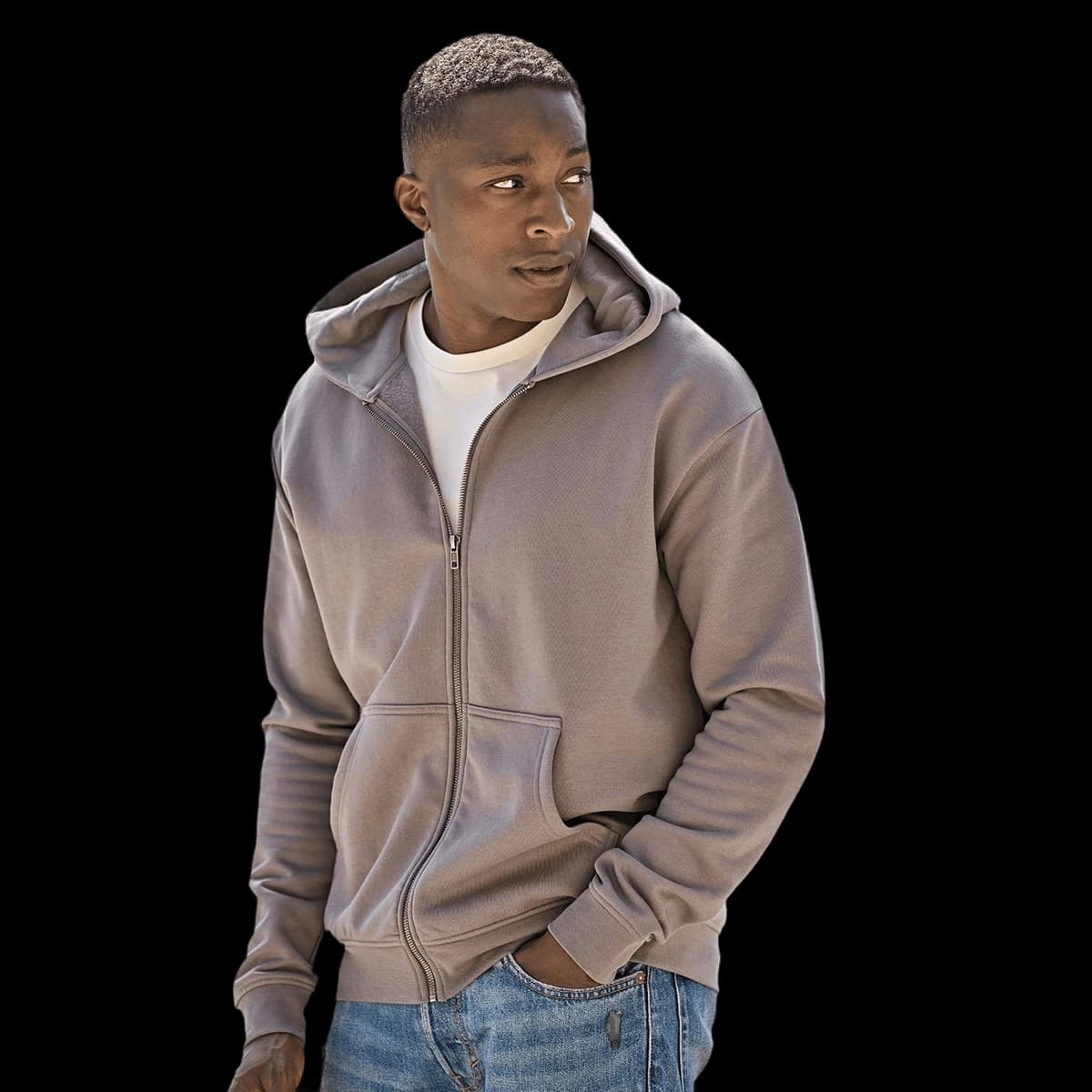 UNLABELED hooded full-zip sweatshirt (5154)