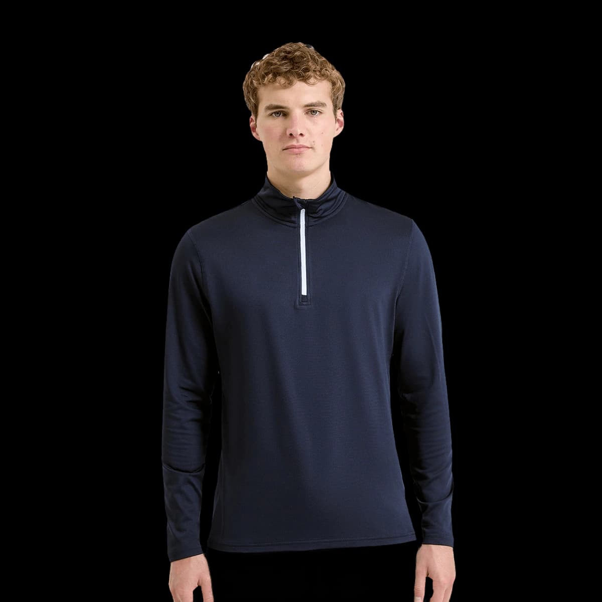 Men's TriDri® recycled long sleeve brushed back ¼ zip