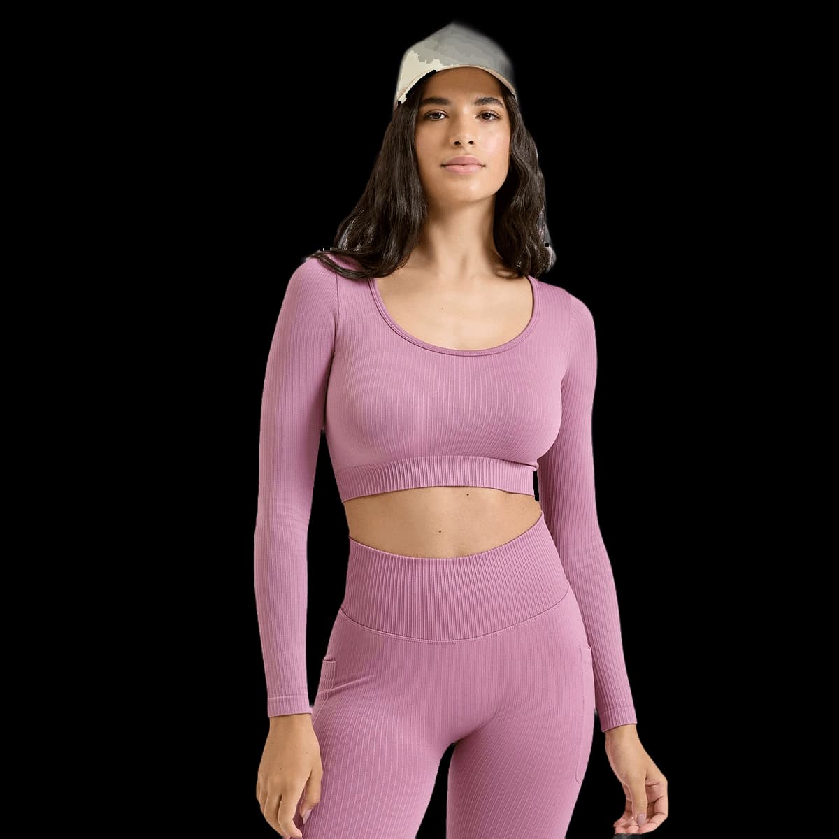 "Women's TriDri® ribbed seamless "3D fit" crop top"