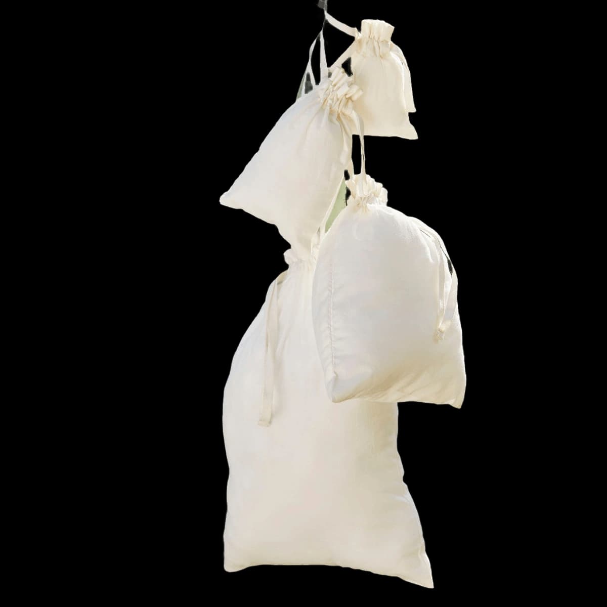Organic cotton drawcord bag