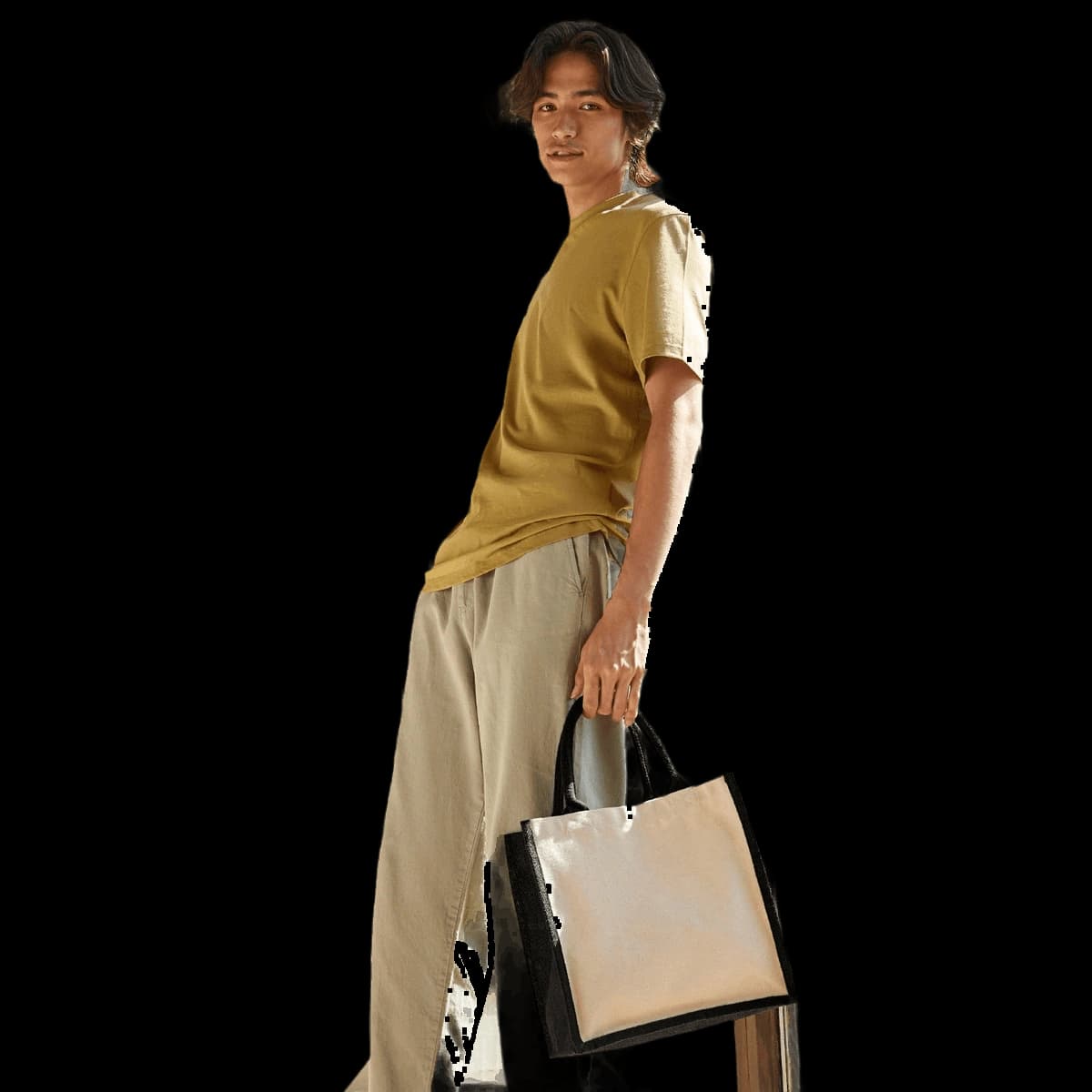 Printers midi jute tote