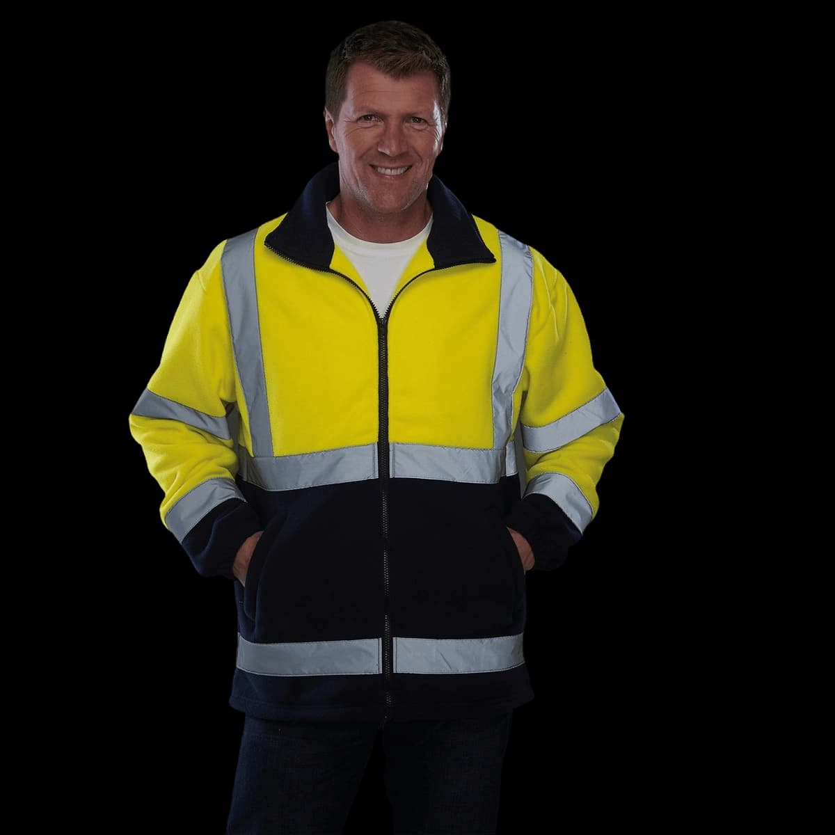 Hi-vis heavyweight fleece jacket (HVK08)