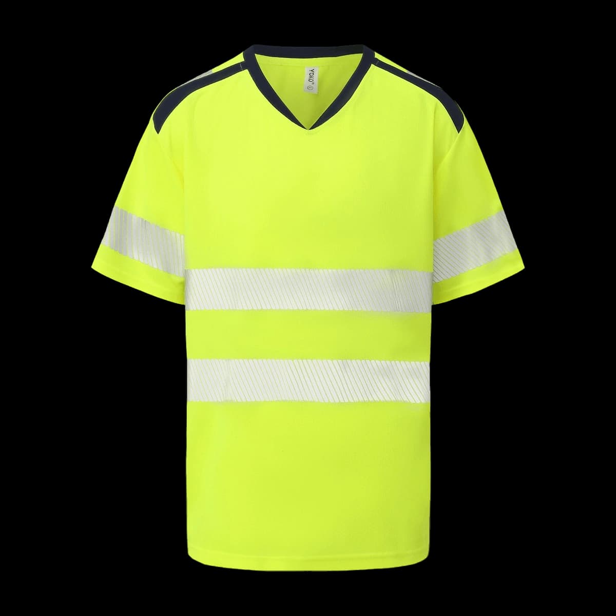 Hi-vis mandarin collar comfort trim t-shirt (HVJ430)