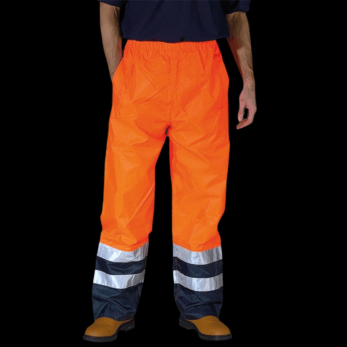Hi-vis waterproof overtrousers (HVS463)