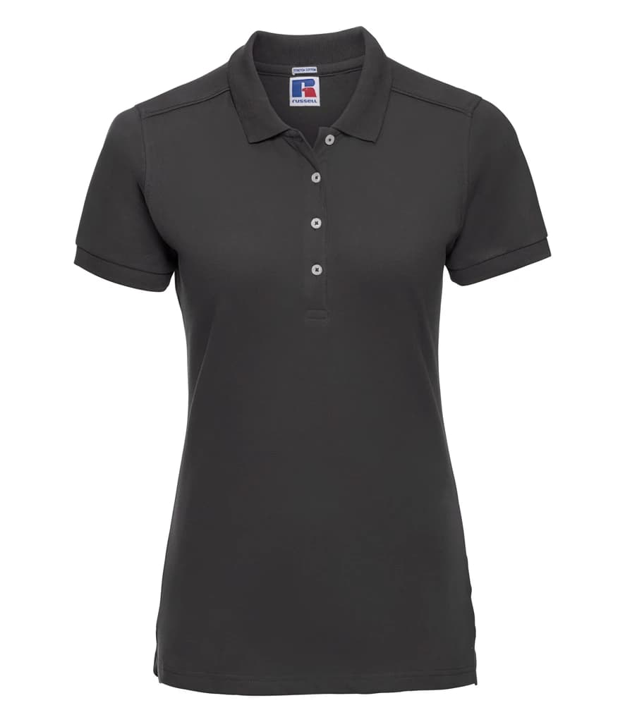 Russell Athletic Ladies Stretch Piqué Polo Shirt — front