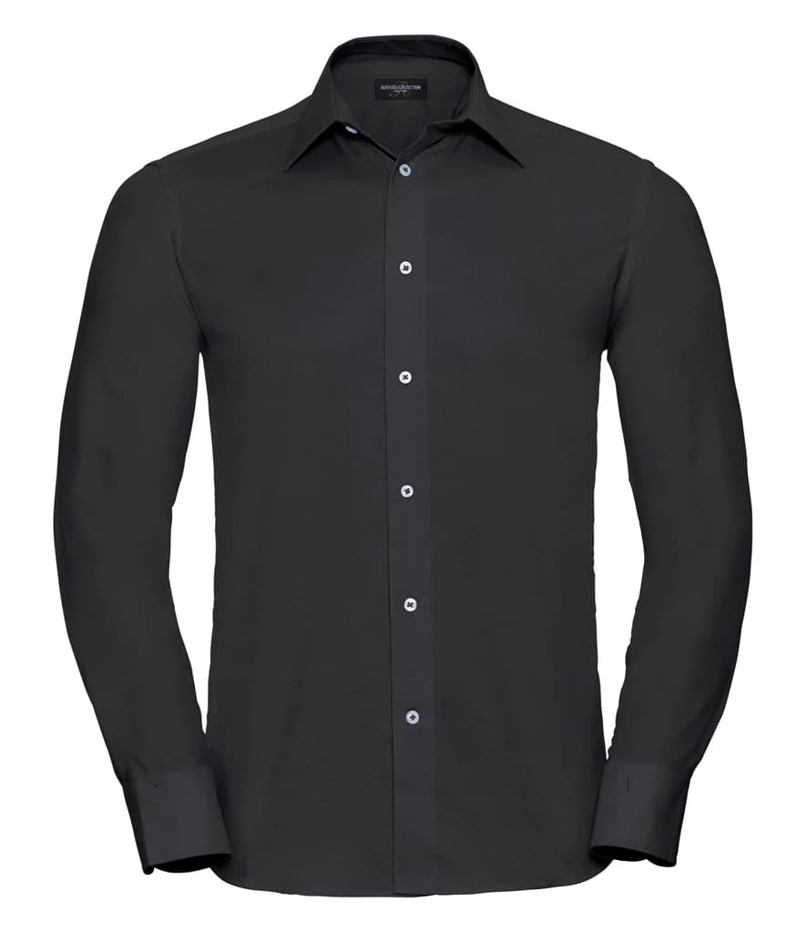 Russell Athletic Collection Long Sleeve Tailored Oxford Shirt — front