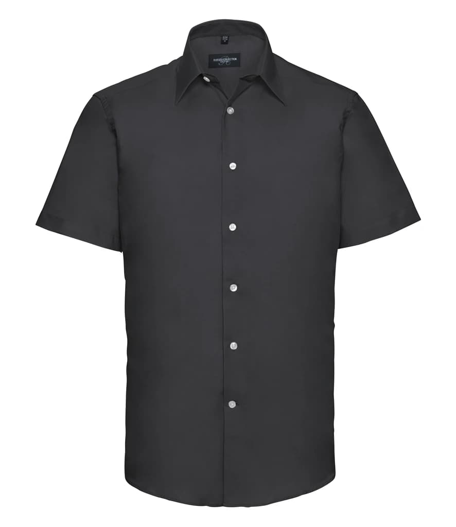 Russell Athletic Collection Short Sleeve Tailored Oxford Shirt — front
