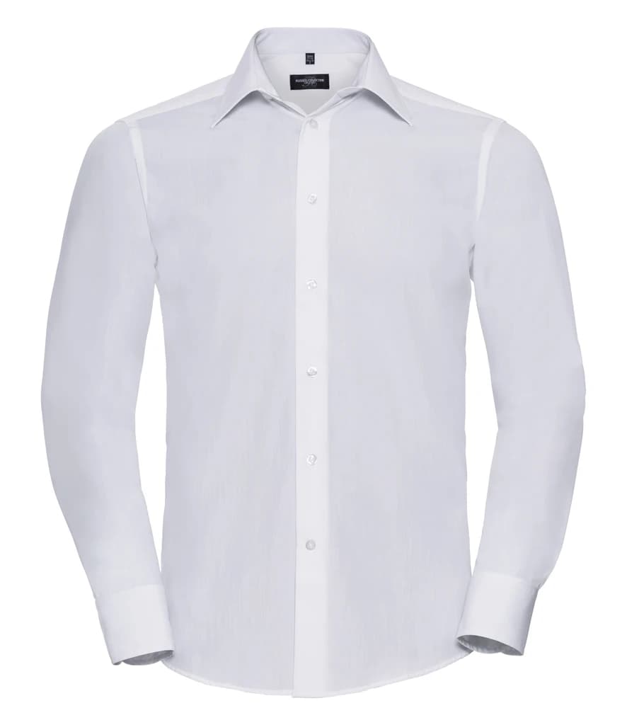 Russell Athletic Collection Long Sleeve Tailored Poplin Shirt — front