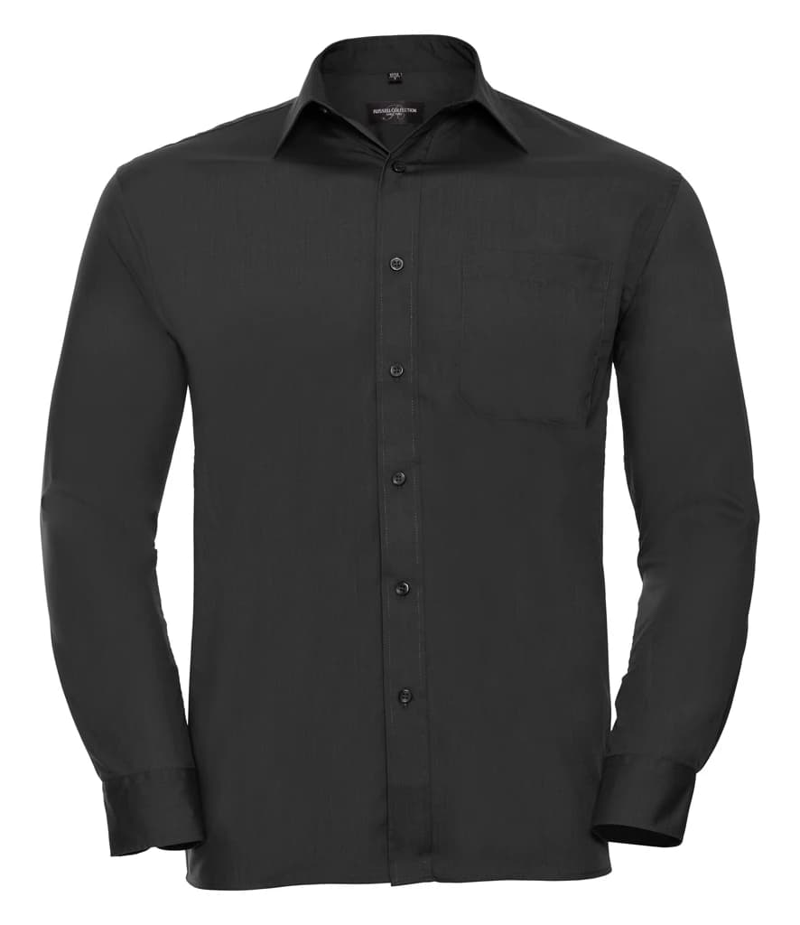 Russell Athletic Collection Long Sleeve Easy Care Poplin Shirt — front