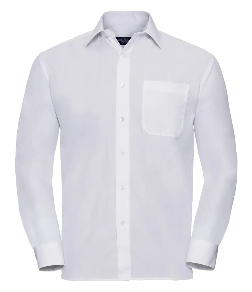Russell Athletic Collection Long Sleeve Easy Care Poplin Shirt — front