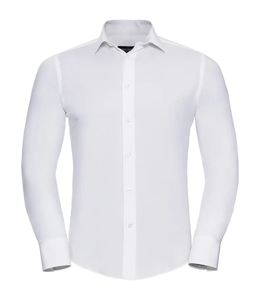 Russell Athletic Collection Long Sleeve Easy Care Fitted Shirt — front