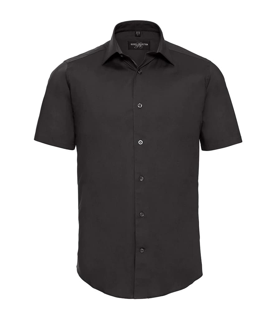 Russell Athletic Collection Short Sleeve Easy Care Fitted Shirt — front
