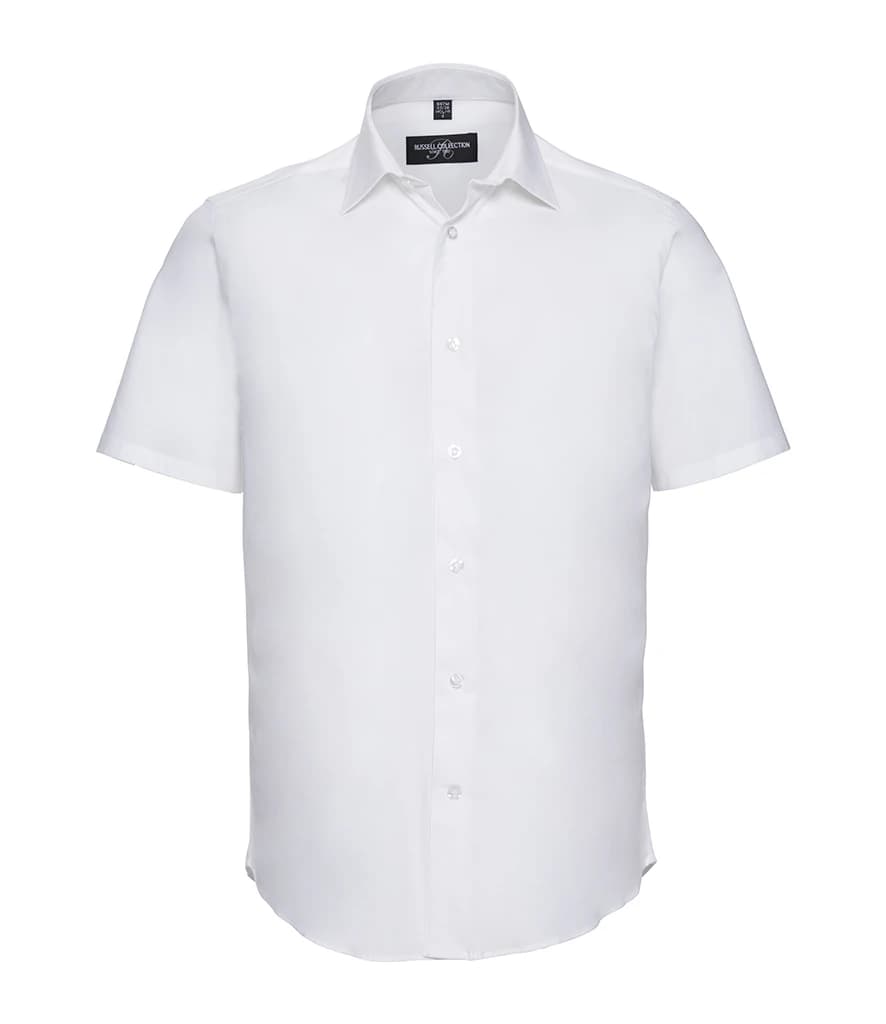 Russell Athletic Collection Short Sleeve Easy Care Fitted Shirt — front