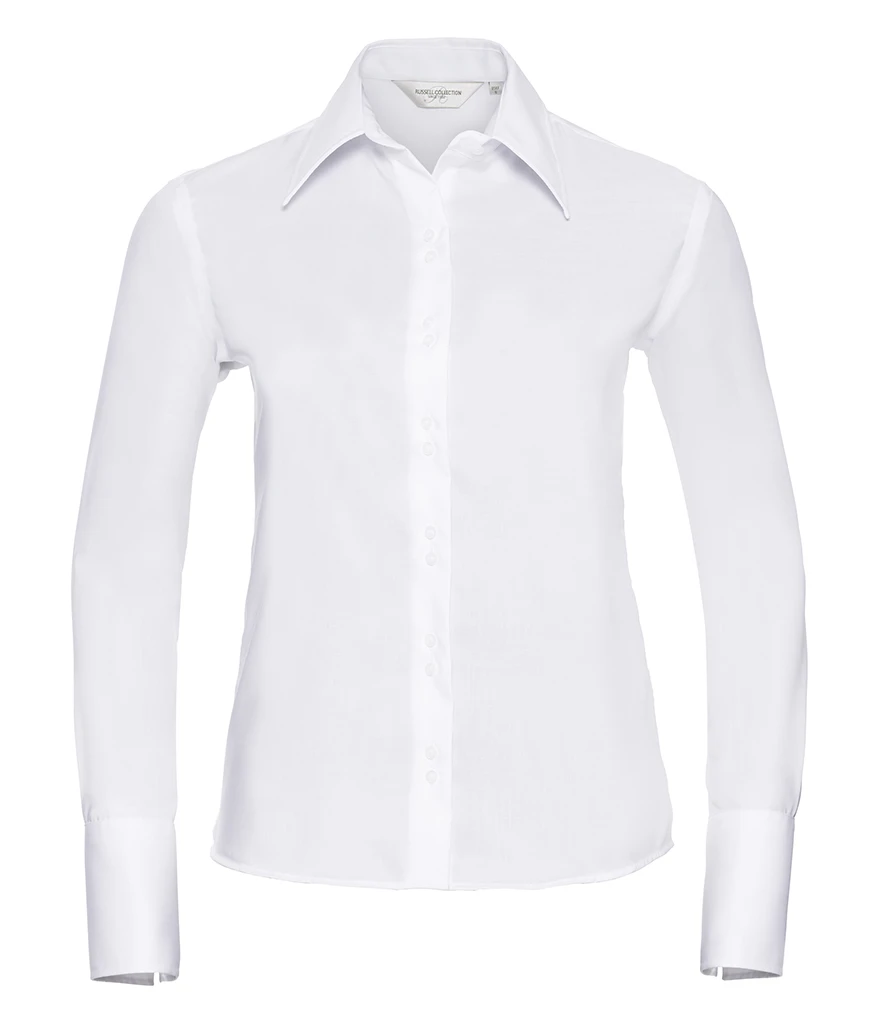 Russell Athletic Collection Ladies Long Sleeve Ultimate Non-Iron Shirt — front