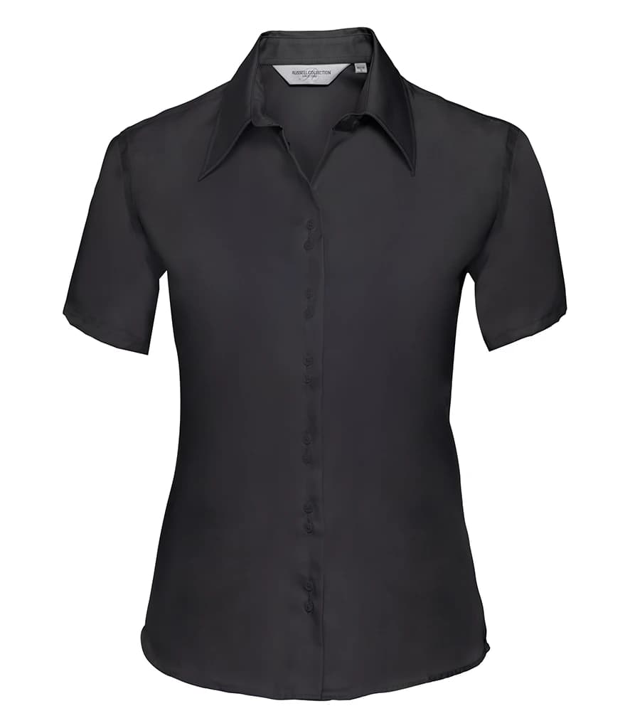 Russell Athletic Collection Ladies Short Sleeve Ultimate Non-Iron Shirt — front