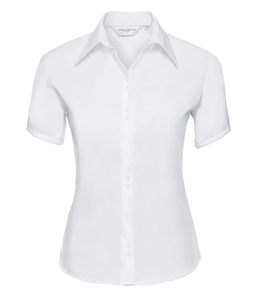 Russell Athletic Collection Ladies Short Sleeve Ultimate Non-Iron Shirt — front